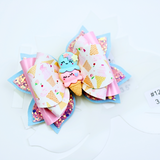 Bow # 120 Plastic Hair Bow Template - Hair Bow Template - Plastic Trace and Cut Template