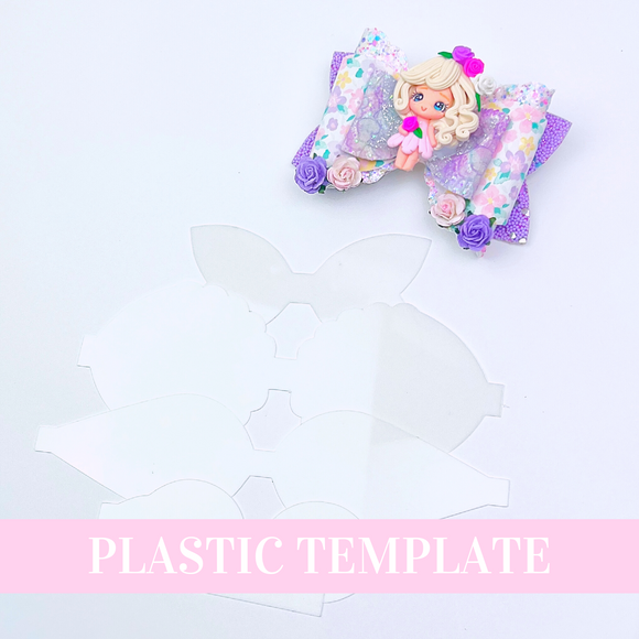 Bow # 155 Plastic Hair Bow Template - Hair Bow Template - Plastic Trace and Cut Template