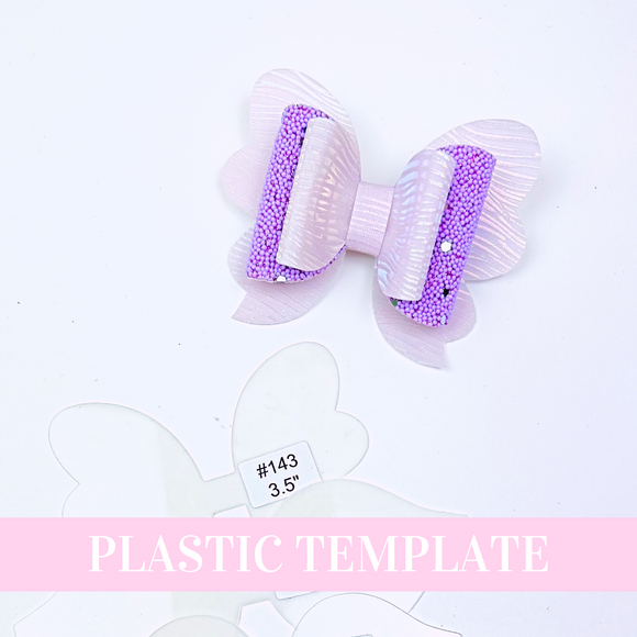 Plastic Butterfly Hair Bow Template - Butterfly Pinch Hair Bow Template - Hair Bow Template - Plastic Trace and Cut Template - Bow # 143
