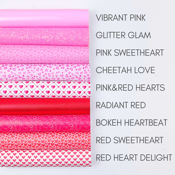 Valentine's Day Faux Leather | Faux Leather For Hair Bows | A4 Sheet | Faux Leather Fabric | Pink Faux Leather Sheet | Choose Colors