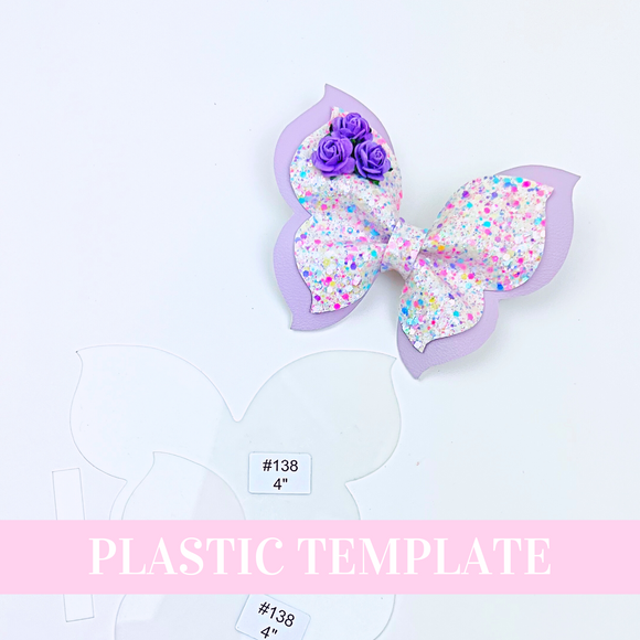 Plastic Butterfly Hair Bow Template - Butterfly Pinch Hair Bow Template - Hair Bow Template - Plastic Trace and Cut Template - Bow # 138