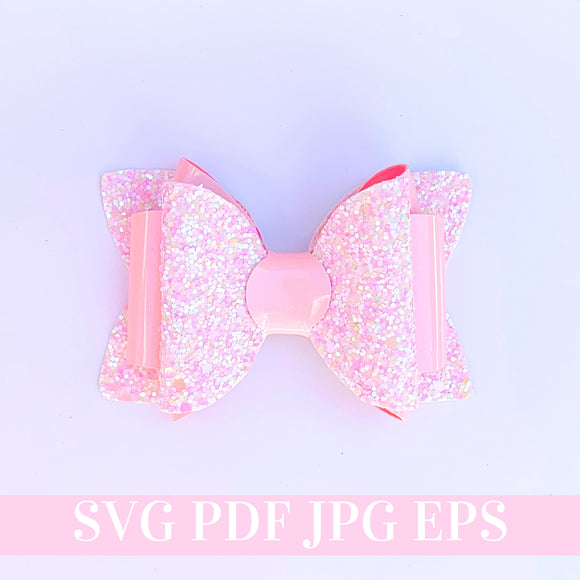 Hair Bow Template SVG - Hair Bow SVG, PDF - Digital Template - Hair Bow Template - Cricut cut file - Silhouette cut file