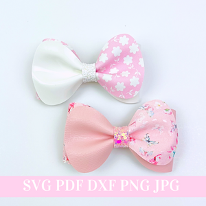 Hair Bow Template SVG - Hair Bow SVG, PDF - Digital Template - Hair Bow Template - Cricut cut file - Silhouette cut file - BOW #158