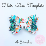 Hair Bow Template SVG - Hair Bow SVG, PDF - Digital Template - Hair Bow Template - Cricut cut file - Silhouette cut file - BOW #159