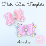 Hair Bow Template SVG - Hair Bow SVG, PDF - Digital Template - Hair Bow Template - Cricut cut file - Silhouette cut file - BOW #160