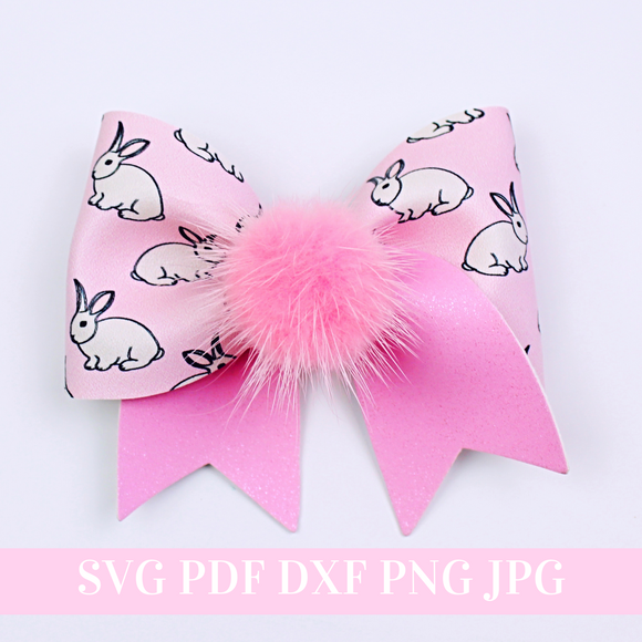 Pinch Hair Bow Template SVG - Hair Bow SVG, PDF - Digital Template - Hair Bow Template - Cricut cut file - Silhouette cut file - BOW # 162