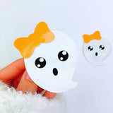 Cute Ghost Hair Clip SVG Template - Halloween Snap Clip SVG, PDF - Digital Template  - Snap Clip - Cricut cut file - Silhouette cut file