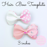 Hair Bow Template SVG - Hair Bow SVG, PDF - Digital Template - Hair Bow Template - Cricut cut file - Silhouette cut file - BOW #158