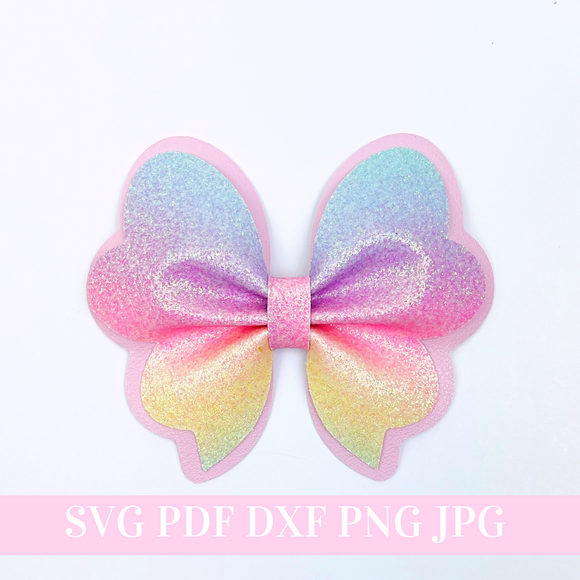 Butterfly Pinch Hair Bow SVG Template - Hair Bow SVG, PDF - Digital Template - Hair Bow Template - Cricut cut file - Silhouette cut file