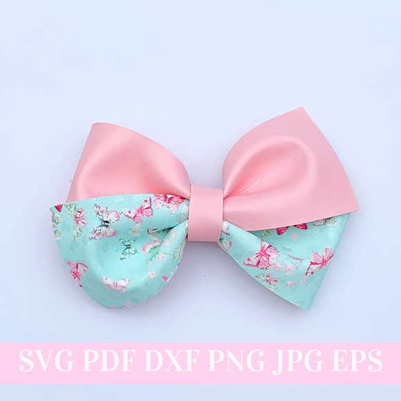 Pinch Hair Bow Template SVG -  Hair Bow SVG, PDF - Digital Template - Hair Bow Template - Cricut cut file - Silhouette cut file