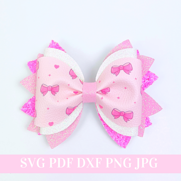 Pinch Hair Bow Template SVG - Hair Bow SVG, PDF - Digital Template - H ...