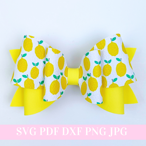 Overlay Hair Bow Template SVG - Hair Bow SVG, PDF - Digital Template - Hair Bow Template - Cricut cut file - Silhouette cut file - BOW#128