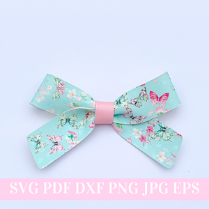 Pinch Hair Bow Template SVG -  Hair Bow SVG, PDF - Digital Template - Hair Bow Template - Cricut cut file - Silhouette cut file