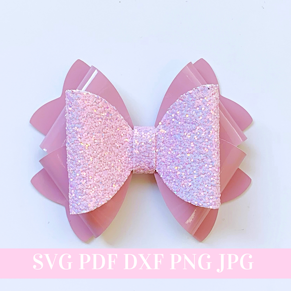 Hair Bow Template SVG - Hair Bow SVG, PDF - Digital Template - Hair Bow Template - Cricut cut file - Silhouette cut file