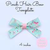 Pinch Hair Bow Template SVG -  Hair Bow SVG, PDF - Digital Template - Hair Bow Template - Cricut cut file - Silhouette cut file