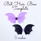 Pinch Bat Hair Bow Template SVG - Halloween Hair Bow SVG, PDF - Digital Template - Hair Bow Template - Cricut cut file - Silhouette cut file - BOW # 147