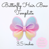 Butterfly Pinch Hair Bow SVG Template - Hair Bow SVG, PDF - Digital Template - Hair Bow Template - Cricut cut file - Silhouette cut file