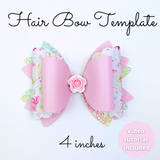 Hair Bow SVG Template - Hair Bow SVG, PDF - Digital Template - Hair Bow Template - Cricut cut file - Silhouette cut file