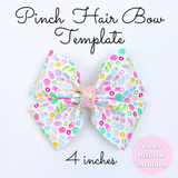 Pinch Hair Bow SVG - Pinch Hair Bow Template SVG, PDF - Digital Template - Hair Bow Template - Cricut cut file - Silhouette cut file