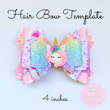 Hair Bow Template SVG - Hair Bow SVG, PDF - Digital Template - Hair Bow Template - Cricut cut file - Silhouette cut file