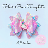 Hair Bow Template SVG -  Hair Bow SVG, PDF - Digital Template - Hair Bow Template - Cricut cut file - Silhouette cut file