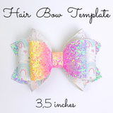 Hair Bow SVG Template - Hair Bow SVG, PDF - Digital Template - Hair Bow Template - Cricut cut file - Silhouette cut file - BOW #148