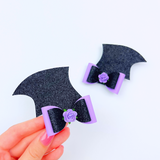 Bat Wings Hair Clips SVG - Halloween Hair Clip SVG, PDF - Digital Template - Hair Clip Template - Cricut cut file - Silhouette cut file