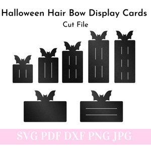 Halloween Hair Bow Display Card SVG, Display Cards SVG, Bow Display Template SVG, Silhouette Cut Files, Cricut Cut Files