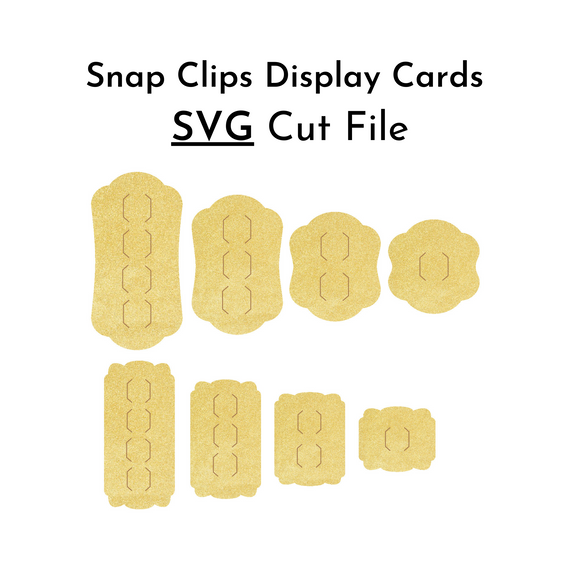 Snap Clips Display Card SVG, Hair Clip Display Cards SVG, Hair Bow Display Template SVG, Silhouette Cut Files, Cricut Cut Files