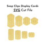 Snap Clips Display Card SVG, Hair Clip Display Cards SVG, Hair Bow Display Template SVG, Silhouette Cut Files, Cricut Cut Files