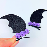 Bat Wings Hair Clips SVG - Halloween Hair Clip SVG, PDF - Digital Template - Hair Clip Template - Cricut cut file - Silhouette cut file