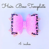 Hair Bow Template SVG - Hair Bow SVG, PDF - Digital Template - Hair Bo ...