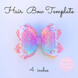 Hair Bow Template SVG - Hair Bow SVG, PDF - Digital Template - Hair Bow Template - Cricut cut file - Silhouette cut file