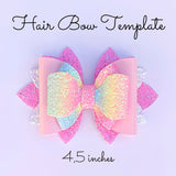 Hair Bow Template SVG - Hair Bow SVG, PDF - Digital Template - Hair Bow Template - Cricut cut file - Silhouette cut file - BOW # 96