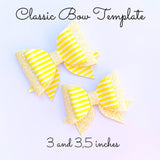 Classic Hair Bow Template SVG - 2 sizes - Hair Bow SVG, PDF - Digital Template - Hair Bow Template - Cricut cut file - Silhouette cut file