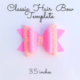 Classic Hair Bow Template SVG - Hair Bow SVG, PDF - Digital Template - Hair Bow Template - Cricut cut file - Silhouette cut file