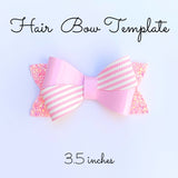 Hair Bow Template SVG - Hair Bow SVG, PDF - Digital Template - Hair Bow Template - Cricut cut file - Silhouette cut file