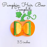 Pumpkin Hair Bow Template SVG - Halloween Hair Bow SVG, PDF - Digital Template - Hair Bow Template - Cricut cut file - Silhouette cut file - BOW # 41