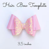 Hair Bow Template SVG - Hair Bow SVG, PDF - Digital Template - Hair Bow Template - Cricut cut file - Silhouette cut file