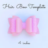 Hair Bow Template SVG - Hair Bow SVG, PDF - Digital Template - Hair Bow Template - Cricut cut file - Silhouette cut file