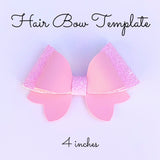 Hair Bow Template SVG - Hair Bow SVG, PDF - Digital Template - Hair Bow Template - Cricut cut file - Silhouette cut file