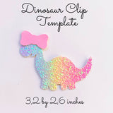 Dinosaur Clip SVG Template - Dinosaur Snap Clip SVG, PDF - Digital Template - Snap Clip Template - Cricut cut file - Silhouette cut file