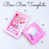 Butterfly Bow Box Template - Hair Bow Box SVG, PDF -  Gift Box Template - Box SVG - Digital Template - Cricut Cut File - Silhouette Cut File